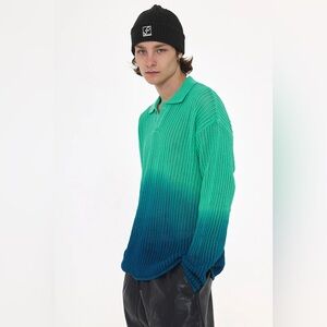 Zara Green Ombre Knit Sweater